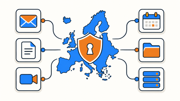 Seis excelentes opções de SaaS na Europa como alternativa ao Google Workspace, adequadas para equipes que valorizam a conformidade com o GDPR.